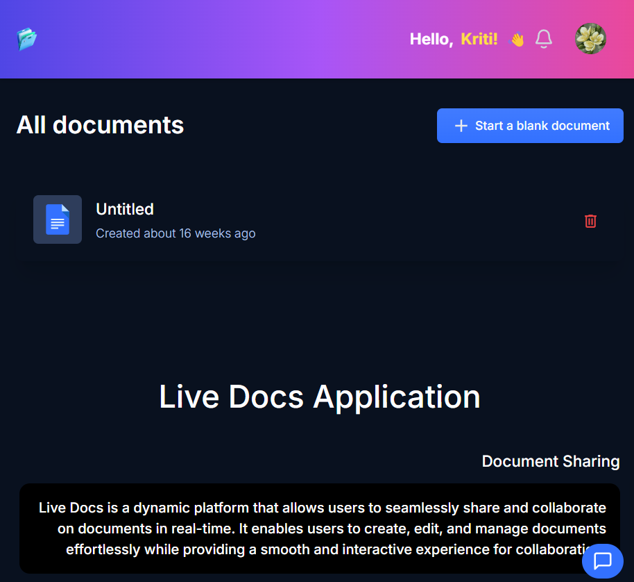 Live Docs with Next.js